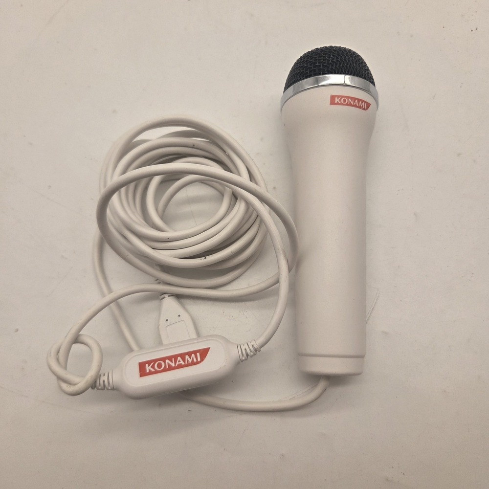 Konami Guitar Hero Microphone White USB Wii PS2 PS3 XBOX 360 Logitech Rock Band